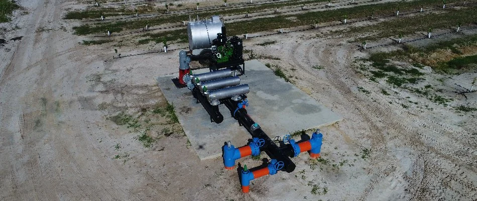 Irrigation system for an agricultural farm in Bulloch County, GA.