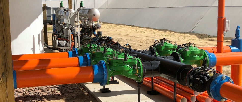 A turnkey irrigation system installed for a farm in Florida.